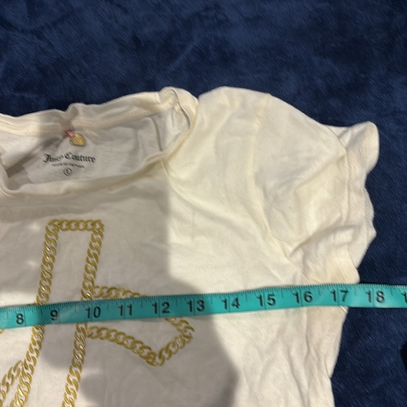 Juicy couture cream comfy logo blouse Sz L - Picture 7 of 13